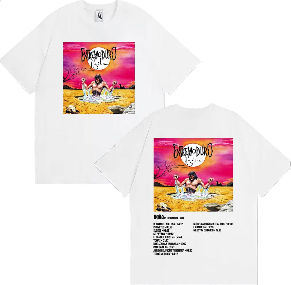 Rock Band Extremoduro Album Cover Tshirts for Unisex WOMEN Fashion Retro Short Sleeve T Shirt Summer Tops Loose Tshirt Streetwear