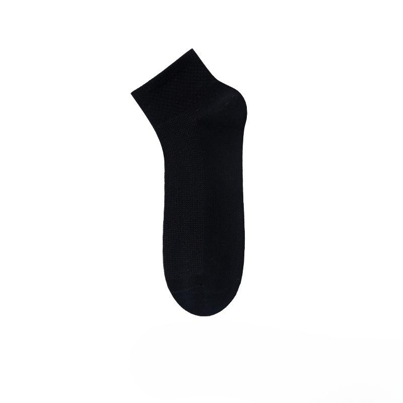 Silk-silk Men s Summer Lightweight Plain-colored Short-tube Socks Without Bones, Cool and Breathable, Comfortable Socks 1 pair чёрный