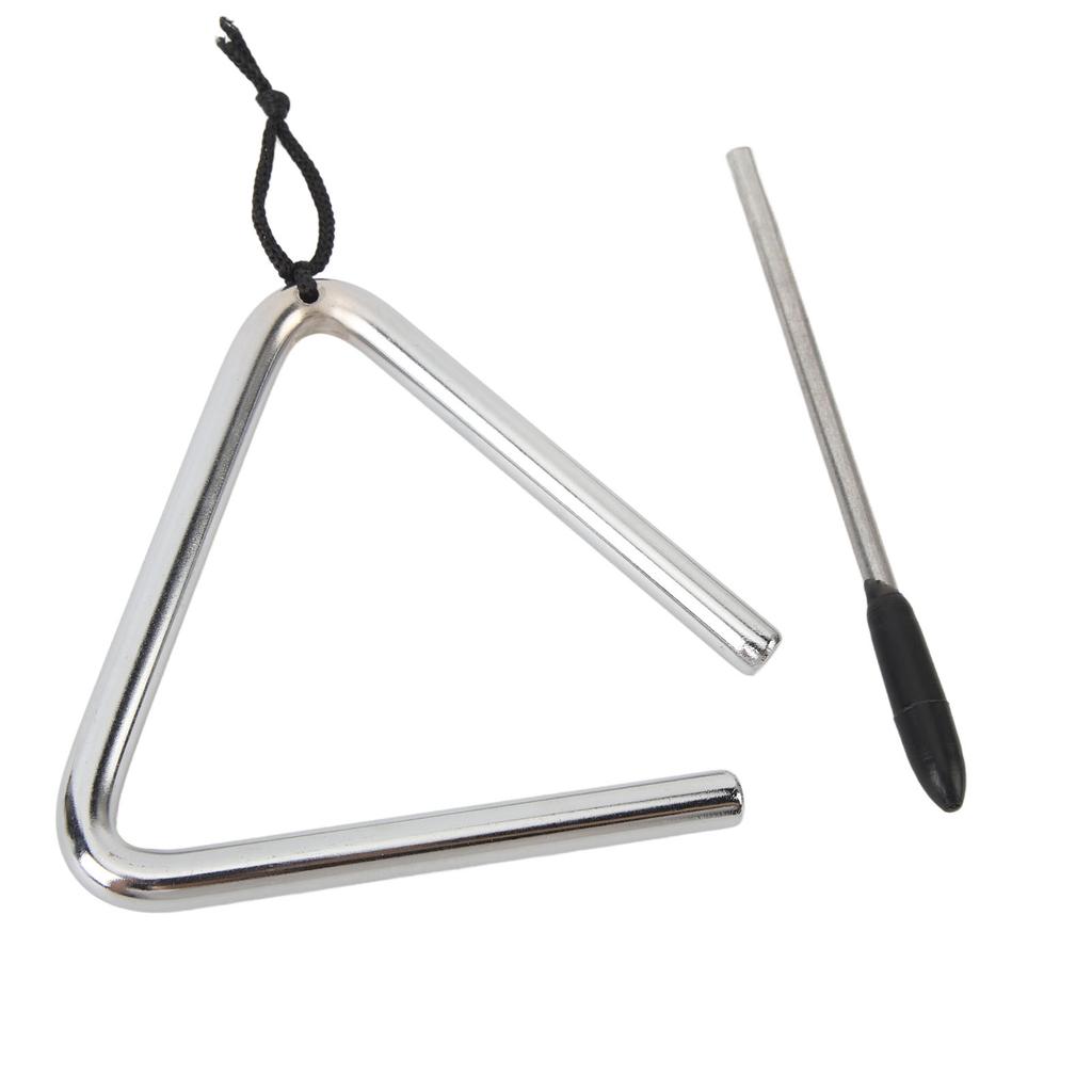 Triangle Percussion Instrument 4 Inch Stainless Steel Hand Percussion Triangle for Music Education Dinner Ringtone