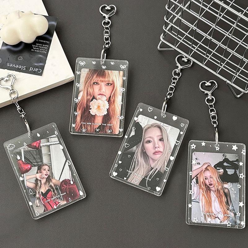 Transparent Photocard Holder Acrylic Kpop Idol Card Protetion Cover Credit Id Bank Card Photo Display Holder Student Card Case Set