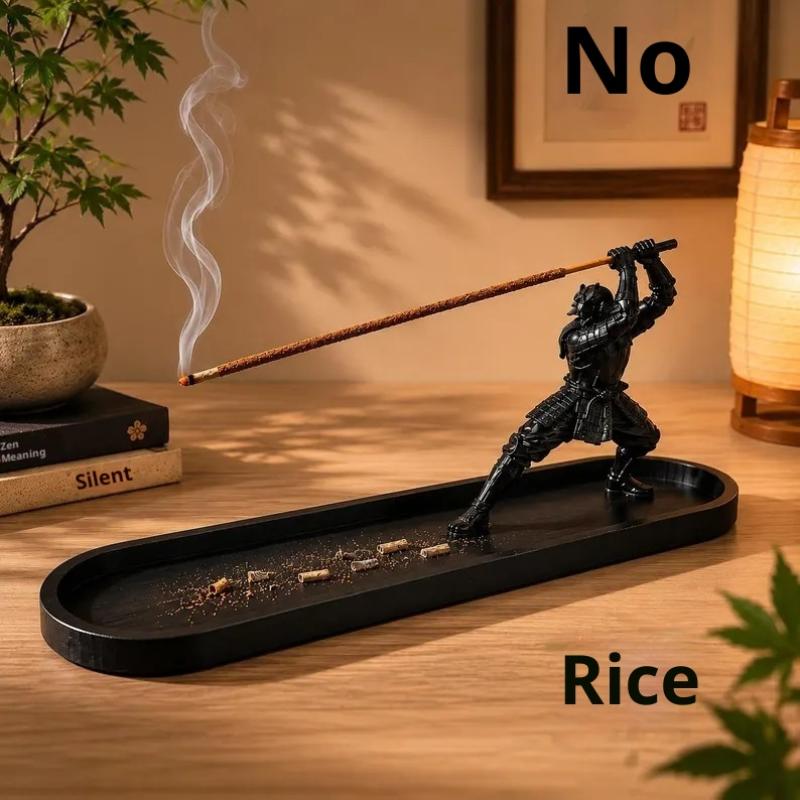 Räucherschale mit Samurai-Katana-Stil Räucherhalter Dekorative Hitzebeständige Aschenschale für Aromatherapie Yoga-Raum Dekoration