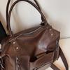 Vintage Large Capacity Bag Commuter Crossbody Bag Women's Shoulder Hand Tote Bag Short Distance Luggage Bag