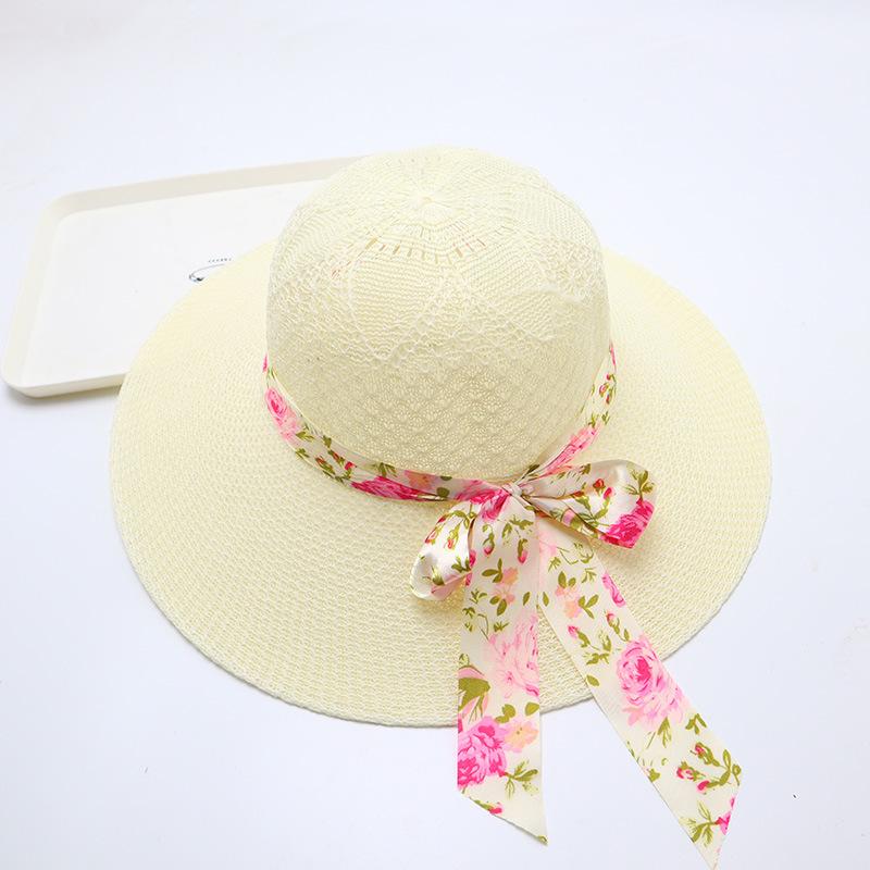 Women's Straw Hat with Large Brim, Summer Shading, Sweet and Versatile Cool Hat, Seaside Beach Hat, Sunscreen Hat, Women's Model