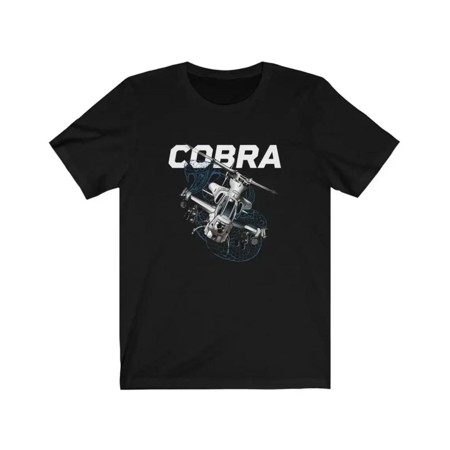 

AH-1 Cobra Attack Helicopter T-Shirt New 100% Cotton O-Neck Summer Short Sleeve Casual Mens T-shirt Size S-3XL XXXXXL чорний