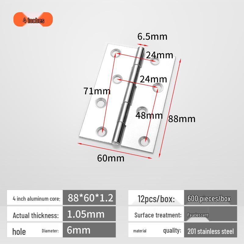 Tiché panty pro skříně a okna z nerezové oceli 304 - Velikosti: 1'', 1,5'', 2'', 3'', 4''