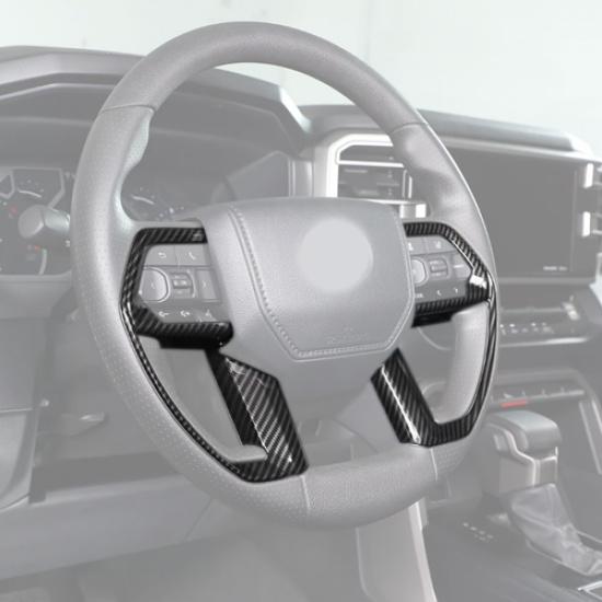 Fit For 4Runner 2025+Tacoma 2024+Carbon Interior Steering Wheel Cover Trim Frame