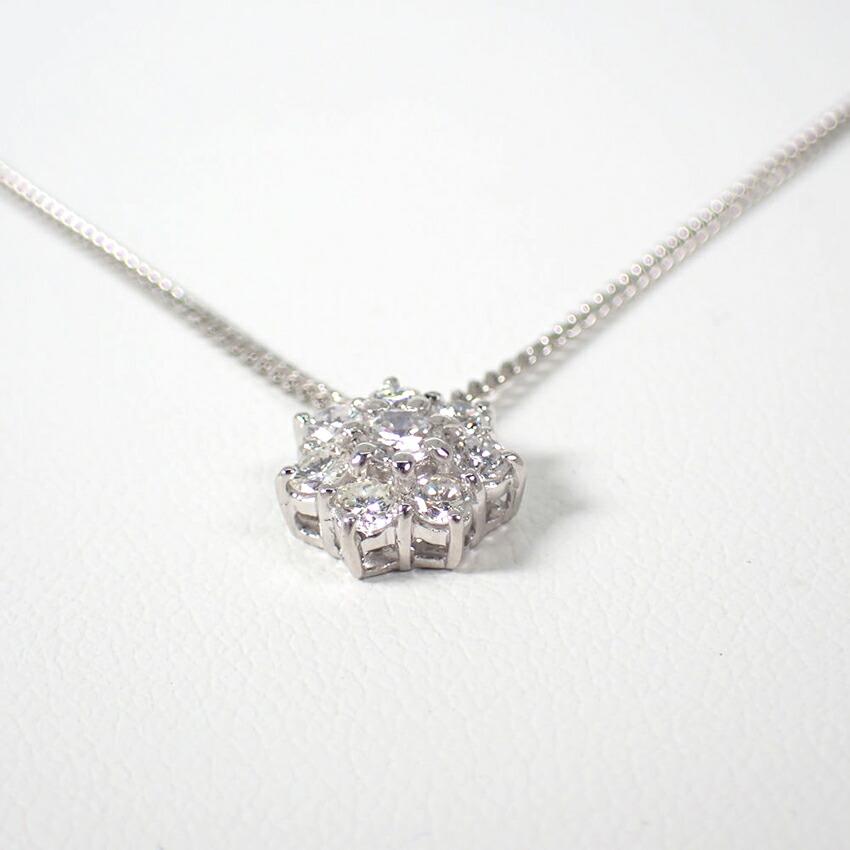 [Used] Pt900/Pt850 Diamond Pendant/necklace/g482-90
