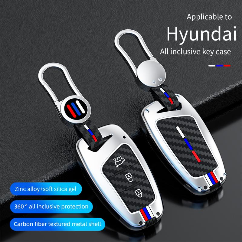 Car Key Cover Remote Case For Hyundai Santa Fe Sport Ix45 Equus Centennial Genesis G80 Grandeur Azera 2013-2016 Car Accessories