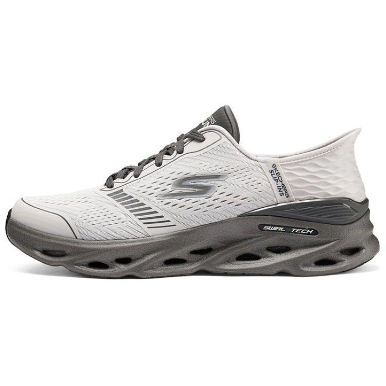 Skechers Go Run Swirl Tech Speed Slip-Ins Athletic Trend Flash Running Shoes Men sneaker Gray 220909-GYCC 42.5