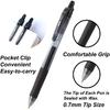 30 Pack Black Gel Pens, Retractable Medium Point Gel Ink Pens Smooth Writing for School Office Home, Comfort Grip(15 Pens with 15 Refills)