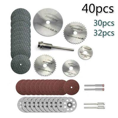 22-44mm 30/32/40Pcs Gravador Broca Mini Discos de Corte Kit Ferramenta de Lâmina de Serra de Corte