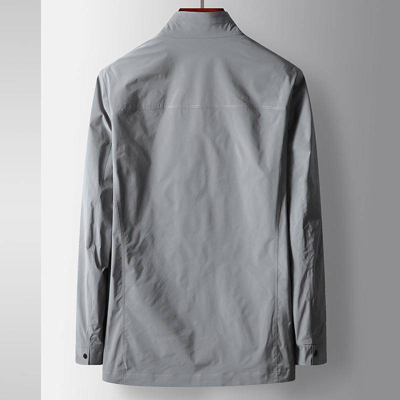 Men's Jacket Spring and Autumn Stand-up Collar Zipper Version Top Middle-aged and Young Light Luxury Business Casual Jacket