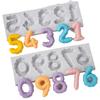 Silicone Chocolate Baking Tool Food Grade Resin Clay Mold Creative DIY Number Mold