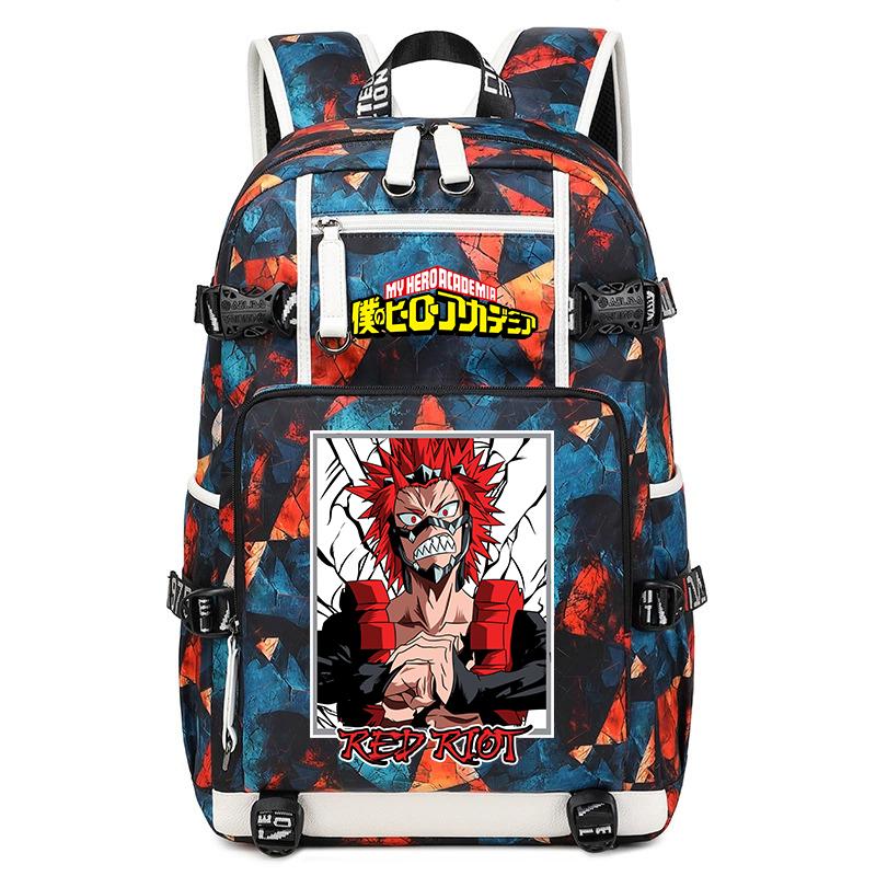 My Hero Academia Printed Rucksack Large Capacity School Bag Outdoor Book Backpack for Boys Girls Teens