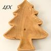 Festive Gift for Friends Wooden Christmas Tree Serving Tray, Candy Nut Dish, Xmas Tree?Shaped Snack Storage Holder Plate, Decorative Tabletop