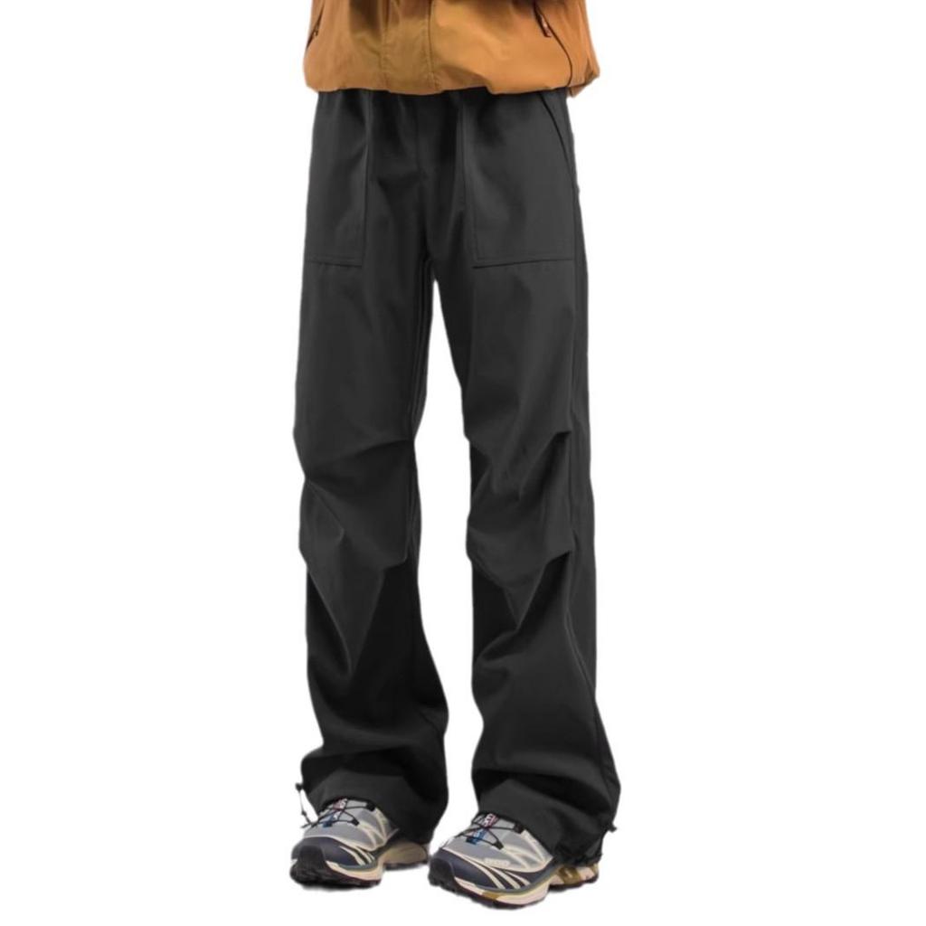 Men's Black Windproof & Water-Repellent Softshell Pants for Hiking, Mountaineering, and Work - Fall/Winter Collection 24