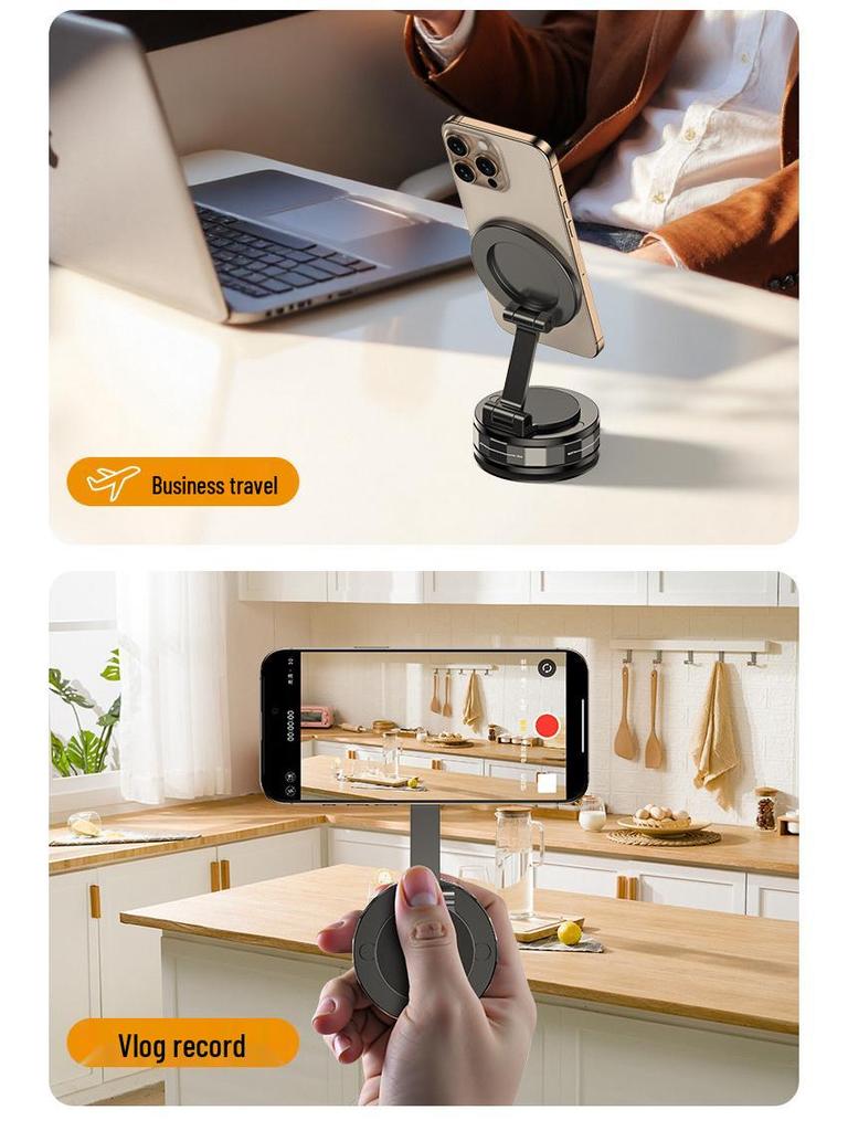 Top-Selling Rotatable Magnetic Car Phone Holder with Suction Cup for Dashboard Navigation