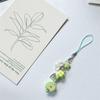 Niedlich Süß Grüner Apfel Stern Schleife Perlen Schlüsselanhänger Anhänger Handyband Lanyard Rucksackanhänger Taschenhänger Ornament Girly Geschenk