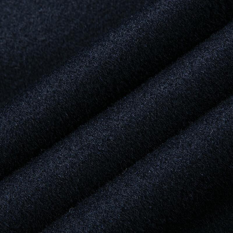 FAPAI Men's Business Stand Collar Wool & Cashmere Blend Overcoat