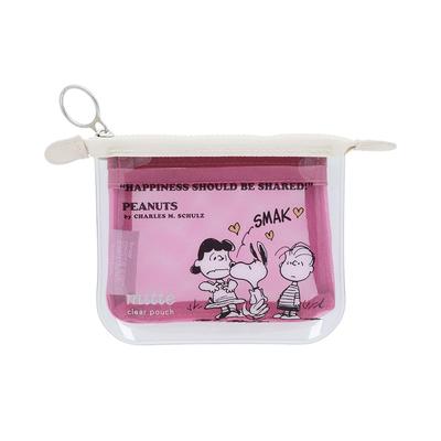 Schreibwaren Snoopy Klare Tasche Mitte PEANUTS Amerikanischer Stil Rosa S2335565 Sun-Star