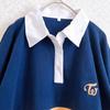 [USED] Like new! TWICE Nayeon NAYEON RUN long-sleeved polo shirt, navy, size XL
