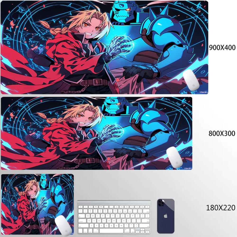 Fullmetal Alchemist Gaming Mouse Pad Large Pc Accessories Mousepad Hd Custom Home Keyboard Pads Office Gamer Cabinet Table Mat