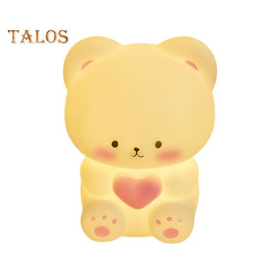 

Милая силиконовая мультяшная лампа светодиодный ночник мягкий свет без мерцания на батарейках прикроватная лампа украшение стола G