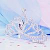 Birthday Gifts Princess Aisha Tiaras Rhinestone Hairpin Children Girls Hair Comb Crystal Crowns