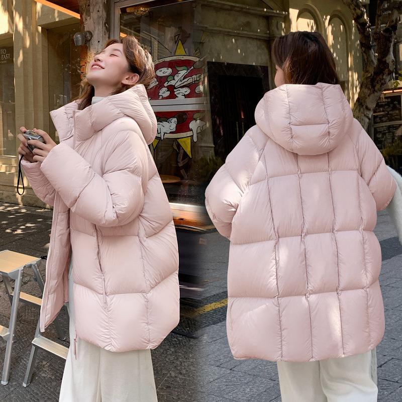 New cotton-padded clothes women's medium and long large size loose and thickened fashion warm cotton-padded clothes student cotton-padded jacket