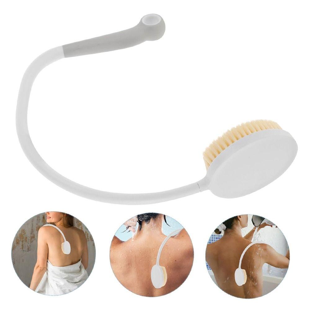 

with Hanging Hole Bendable Back Shower Brush Long Handle Bath Exfoliating Tool Women