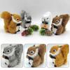1Pc Mini Artificial Squirrel Figurines Miniatures Plush Simulation Squirrel Ornaments Fake Animal Christmas Table Decorations