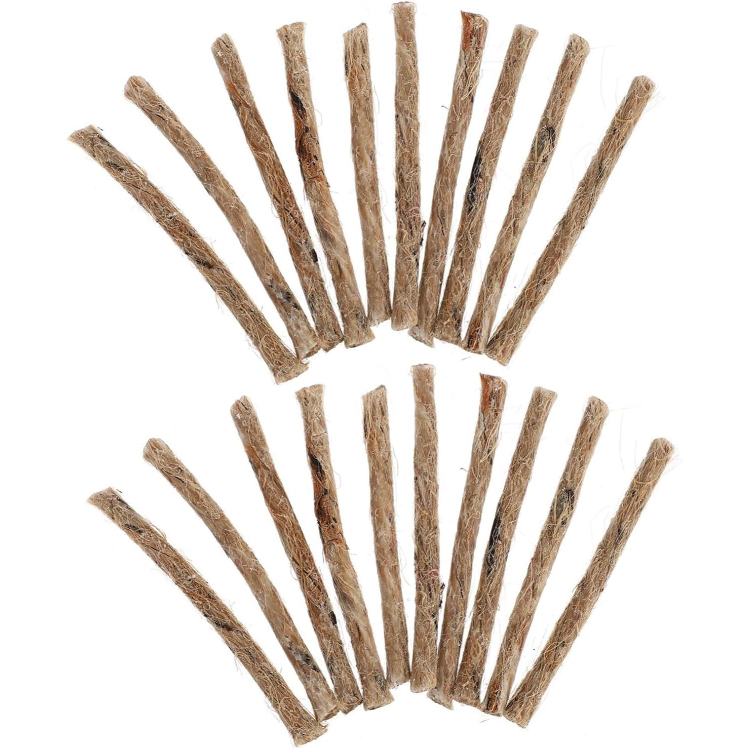 20 шт. Веревка для розжига костра на открытом воздухе, походная, конопляная, для аварийного розжига огня, трут, веревки для походов, барбекю, охоты, жарки на гриле