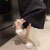Summer New Round Toe Thick Heel Comfortable Temperament Single Shoe Fashion Sexy Elegant Banquet High-heeled Sandals for Women