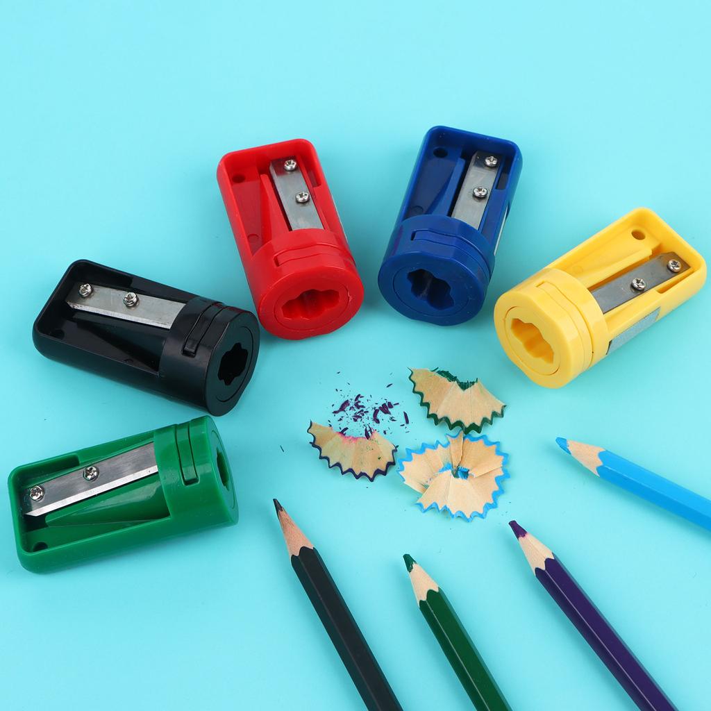 20 Pack Carpenter Pencil Sharpener Colourful Manual Portable Woodwork Pencil Cutterfor Woodworking Travel School Office, 5 Color