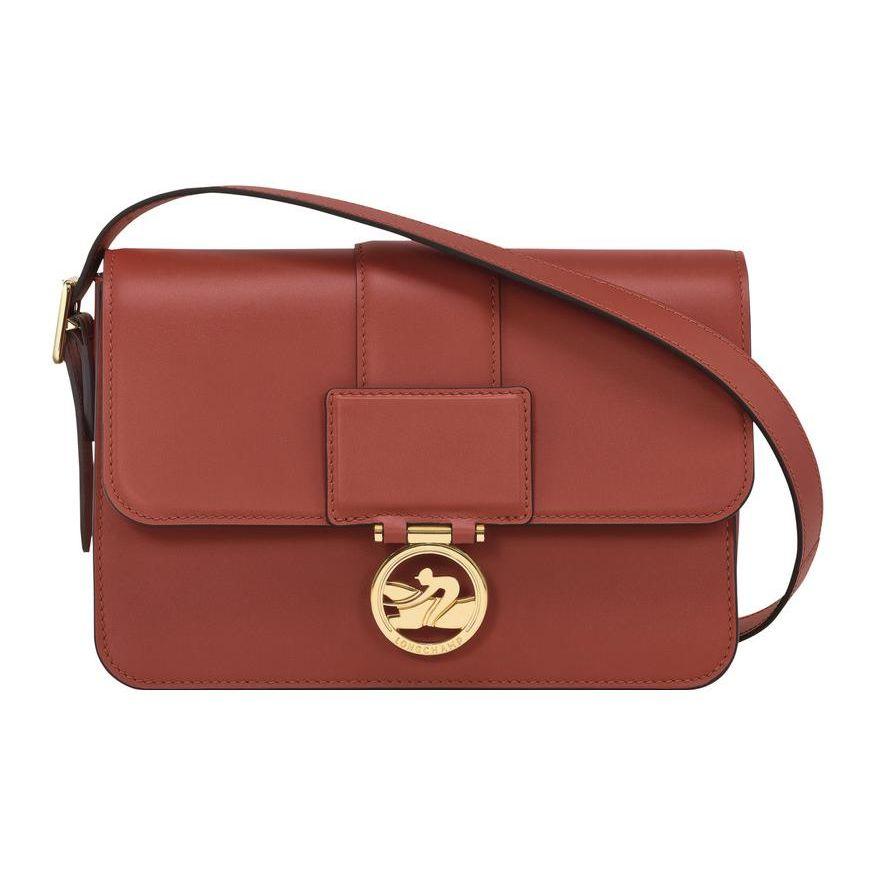 

Longchamp Box-Trot Adjustable Shoulder Strap Calfskin Medium Crossbody Bag Women Bags Chestnut 10175HAU204 Basic Set (Bag+Dust Bag)