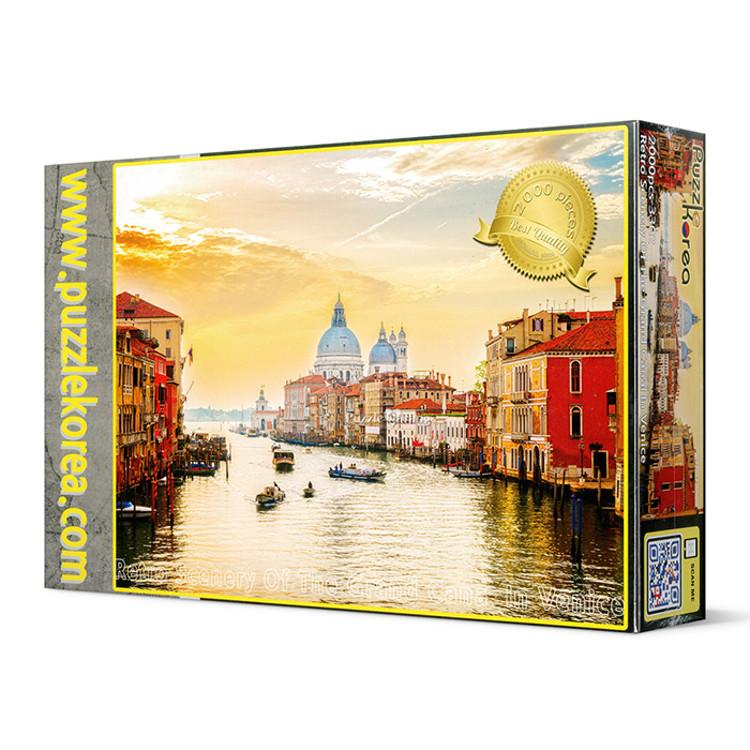 2000 piece jigsaw puzzle - Venice Grand Canal and golden sunset, popular Korean puzzle