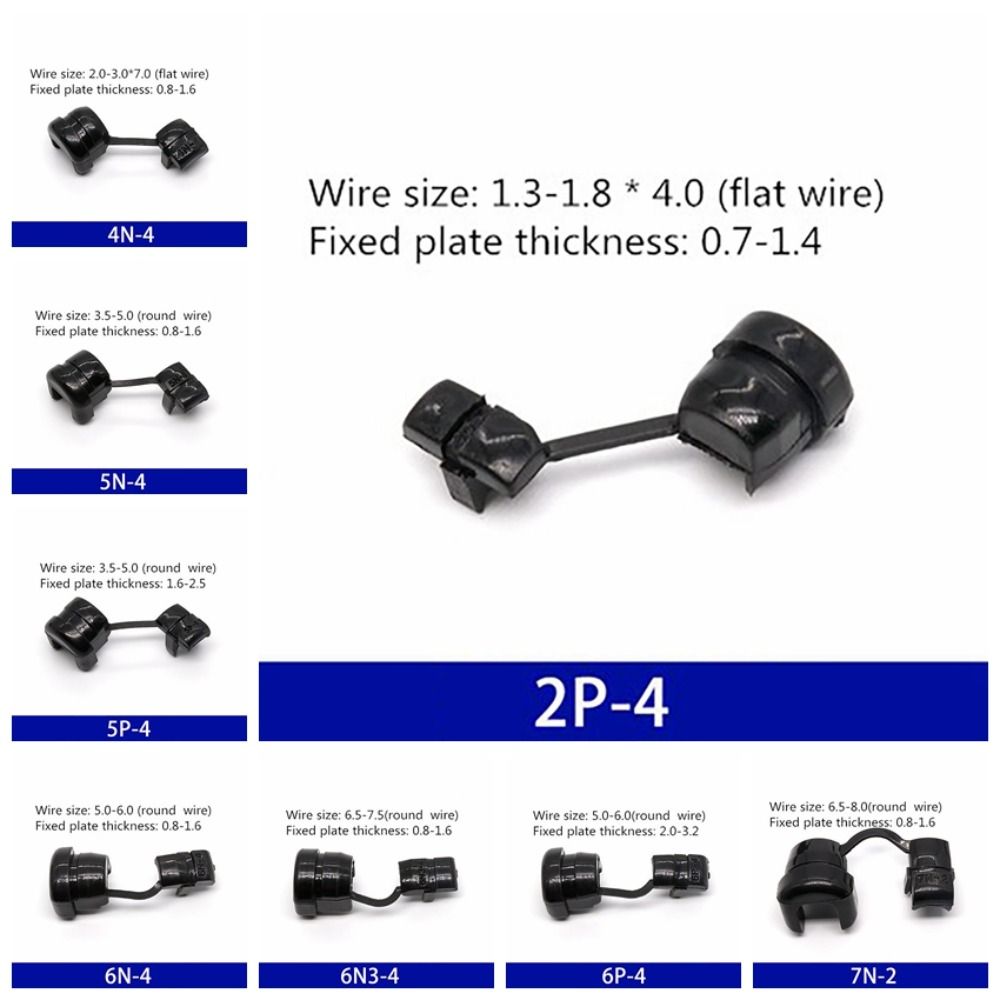 100pcs Self-locking Nylon Power Cord Buckle Plastic Chassis Wire Clip Cable Stripper Tool