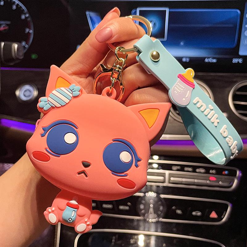 Silicone Bear Girl Coin Purse & Keychain Earphone Pouch