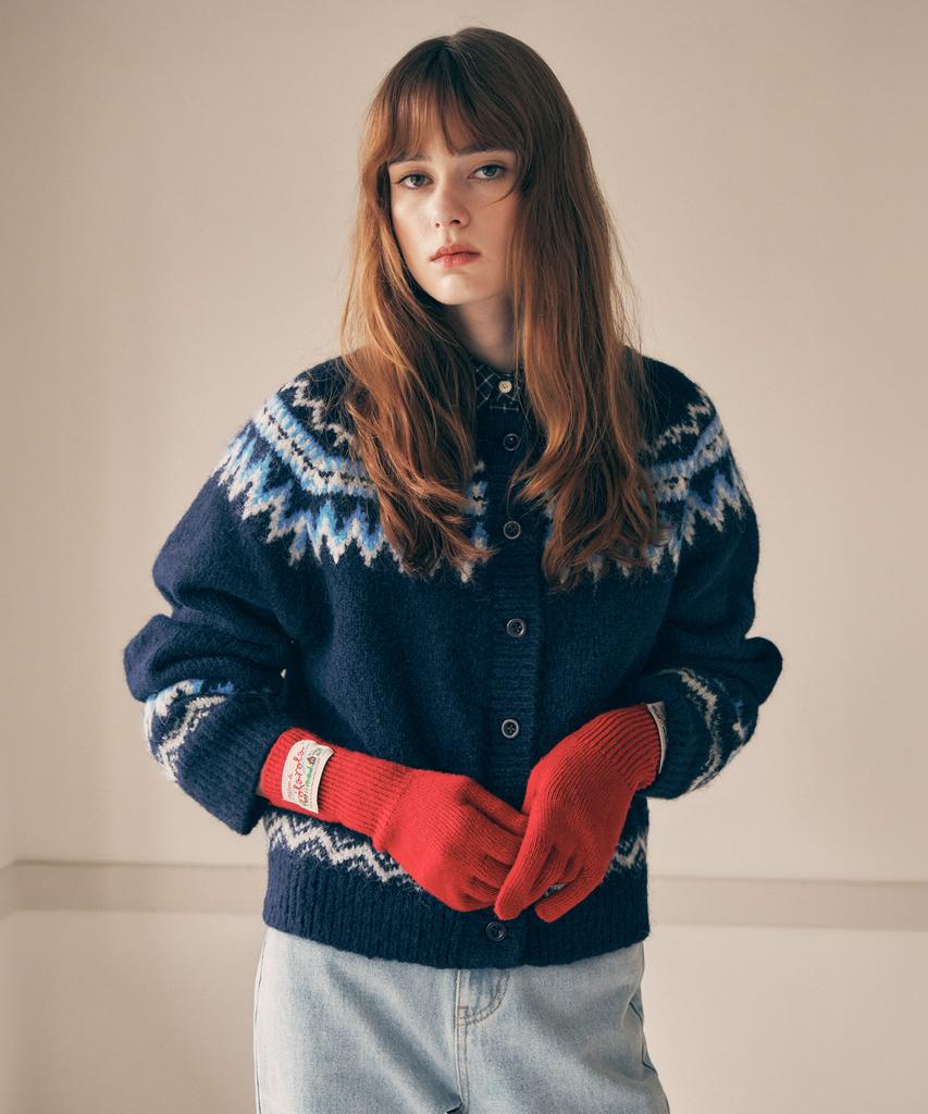 Rolarola Round Cowichan Cardigan Navy
