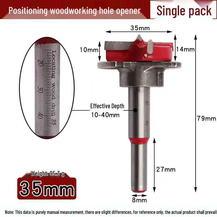 Woodworking Hole Saw & Positioning Bit Set for Hinge, Wood, Door, Gypsum & Plastic Panels.