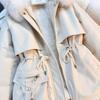 Women's Winter Parka Coat Large Fur Collar Fashion Versatile Fleece Lined All-In-One Warm Jacket Thick Outerwear