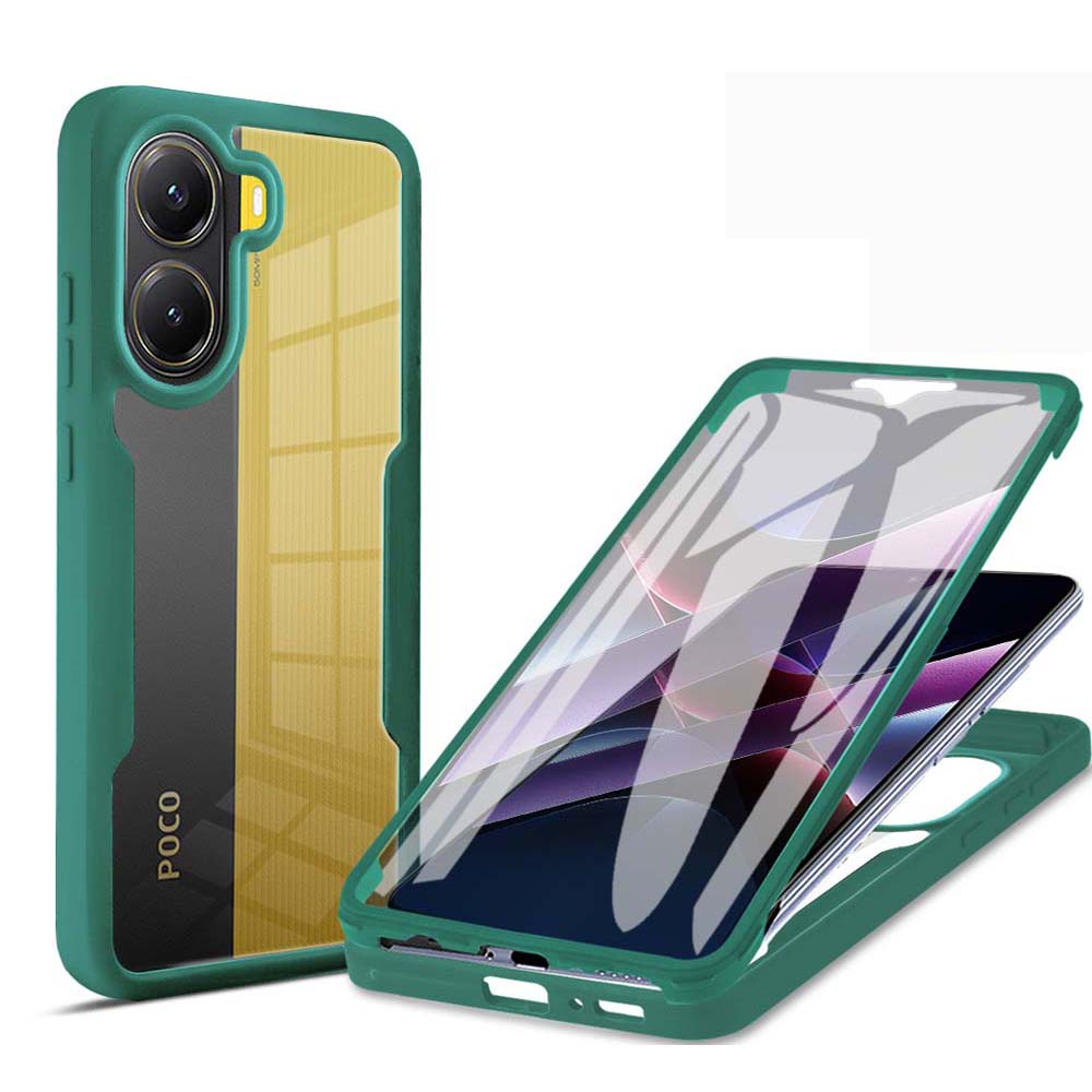 For Mi POCO X6 X7 Pro 5G 360 Full Body Screen Protector Transparent Case For Mi POCO X6 X7 F8 Pro Ultra Shockproof Phone Cover