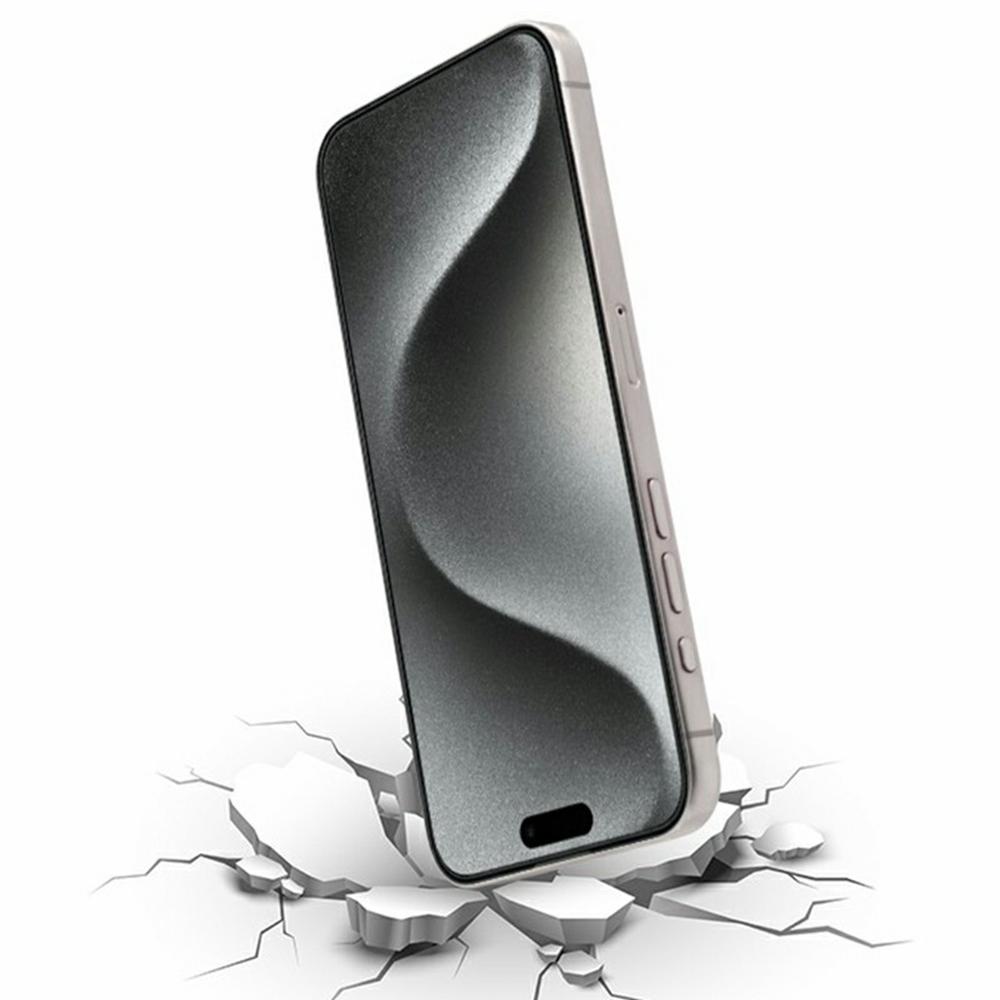 KZDOO For iPhone 16 Full Glue Tempered Glass Screen Protector Full Coverage Silk Printing Glass Film