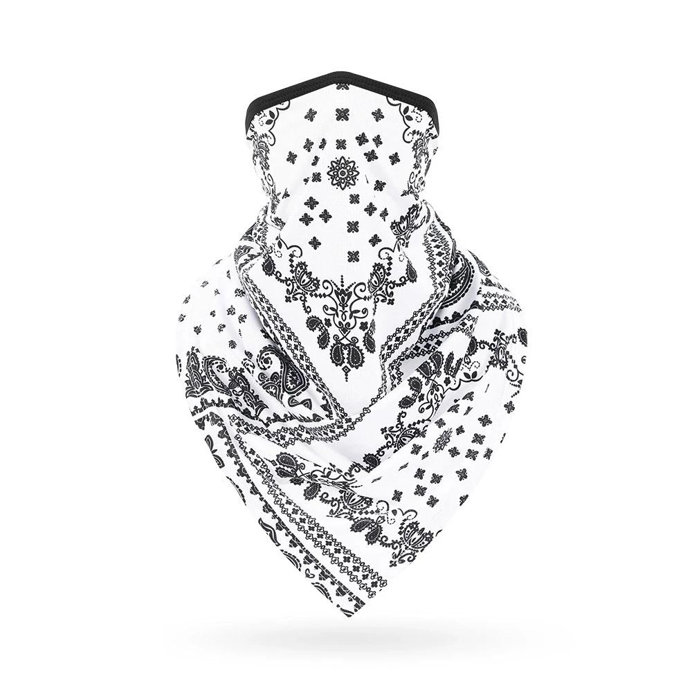 Multifunctioneel Bandana Mask Zwart Wit Hip Hop Bandana Wikkel Paisley Nieuw IJszijde Buis Nekwarmer Wandelen Driehoekige Sjaal One Size gray