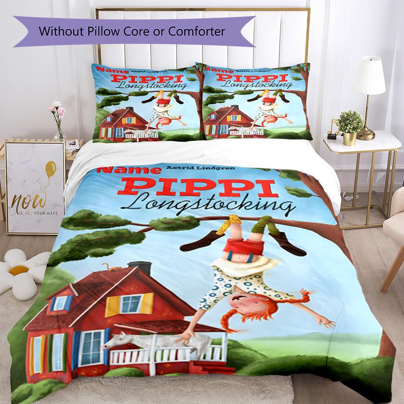 Pipi Customize Your Name Bedding Set Breathable Duvet Cover with Pillowcases Home Decoration Birthday Gift