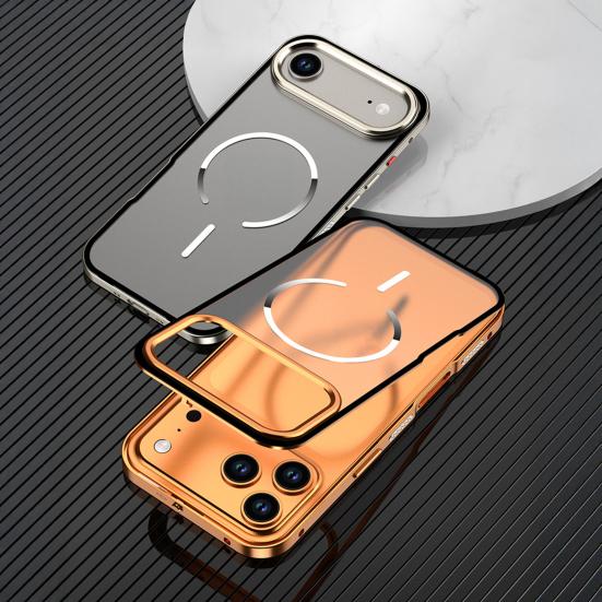 Magnetický kryt na telefon pro řadu IPhone 17 Kovový rám Ochranný kryt na telefon Rychlý odvod tepla Bezdrátové nabíjení Skořepina telefonu
