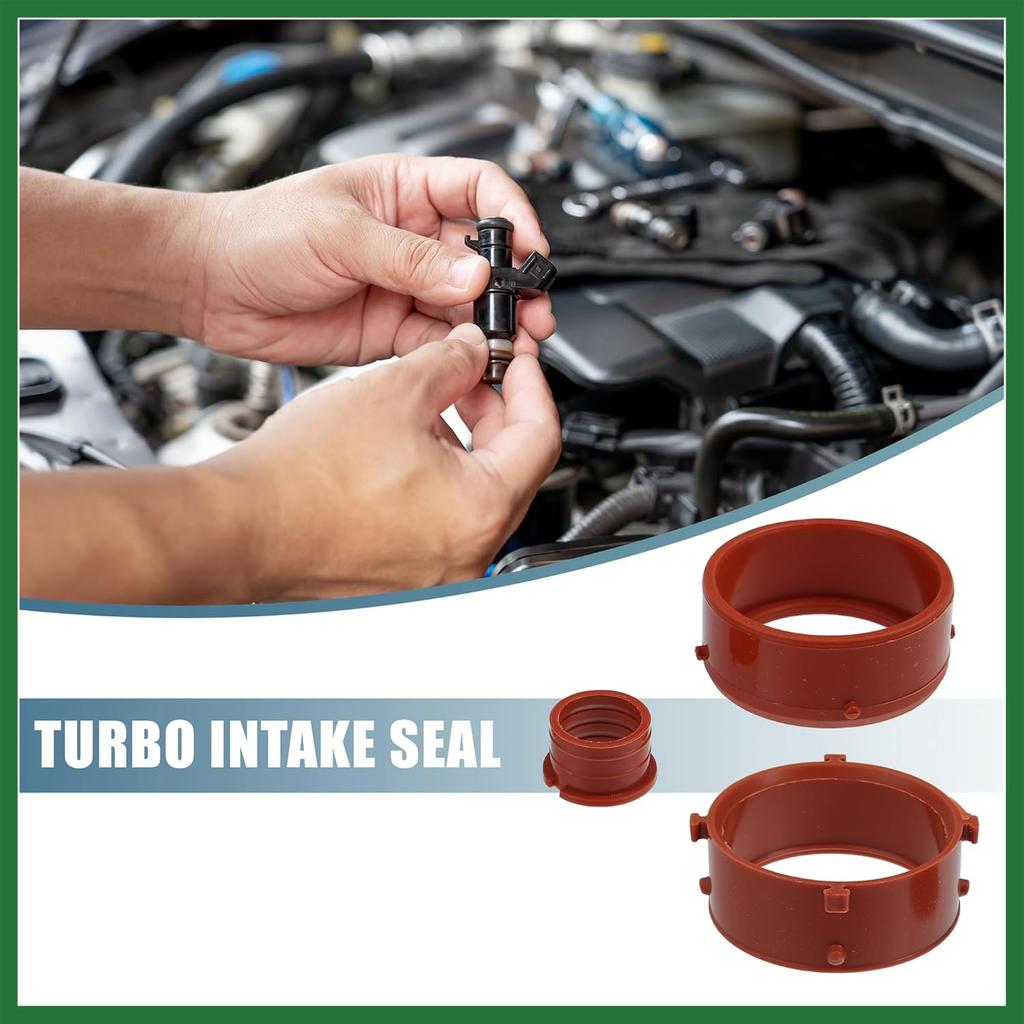 Motoforti 3pcs Red Turbo Intake Seal Rubber A6420940080 for Mercedes-Benz R320 2007-2008 for Mercedes-Benz E320 2007-2008 for Mercedes-Benz ML320