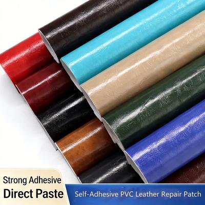 0,8 mm Verdickter Selbstklebender PVC-Leder-Reparaturflicken Vintage-Farben Möbel, Auto-Innenraum, Taschen Professionelles Restaurationsmaterial