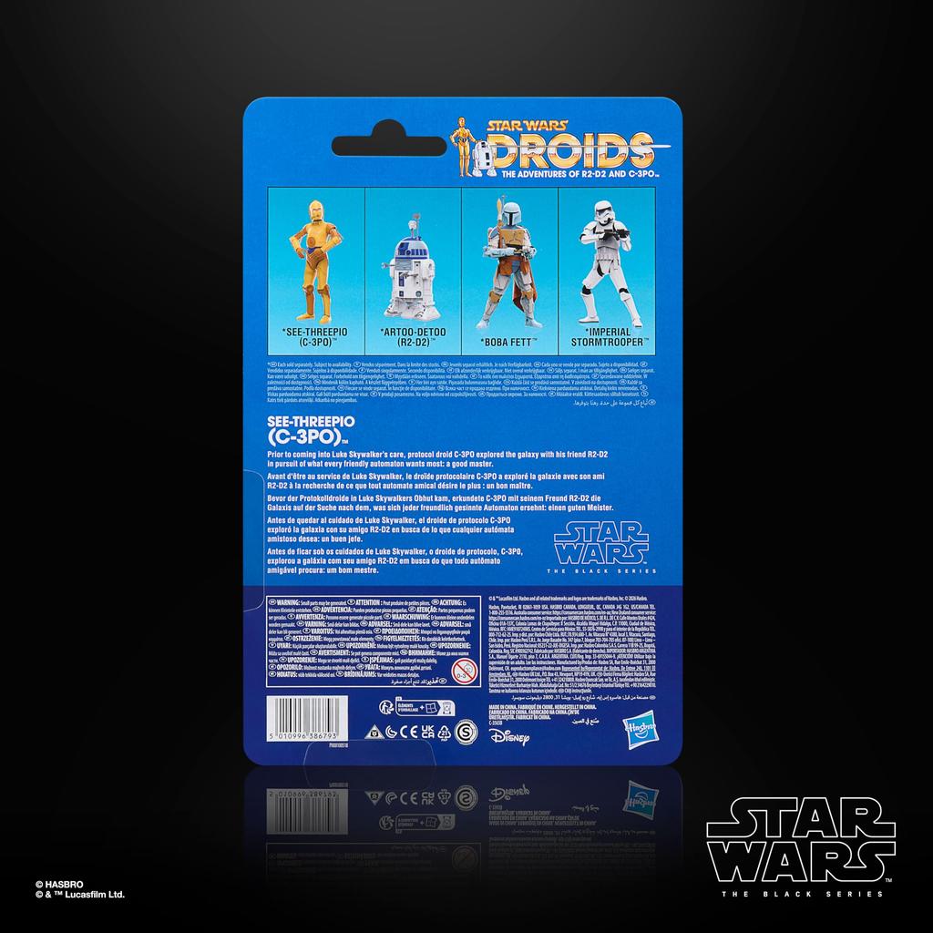 Hasbro STAR WARS Black Series C-3PO, Star Wars: Droid Adventures Premium Collection 15 cm Action Figure G3226 (Authentic)