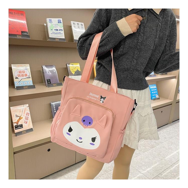 

2025 поток студенты ученики средней школы большая вместительная наплечная сумка Харадзюку повседневная сумка для макияжа розовый